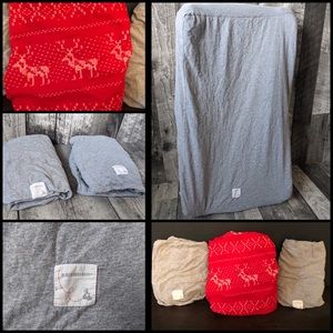 Three Fitted Baby Changing Pad Sheets (organic cotton and flannel Burt’s Bees)
